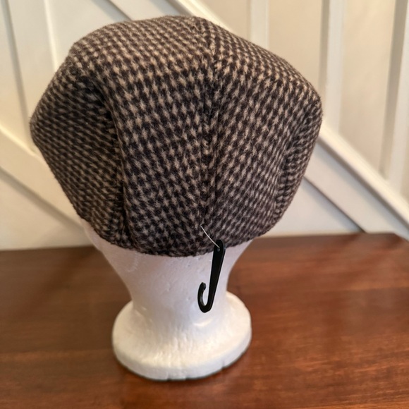 Men’s Brown Ivy Cap Houndstooth Flat Cap Peaky Blinder Cabbie Hat Vintage - Picture 3 of 13
